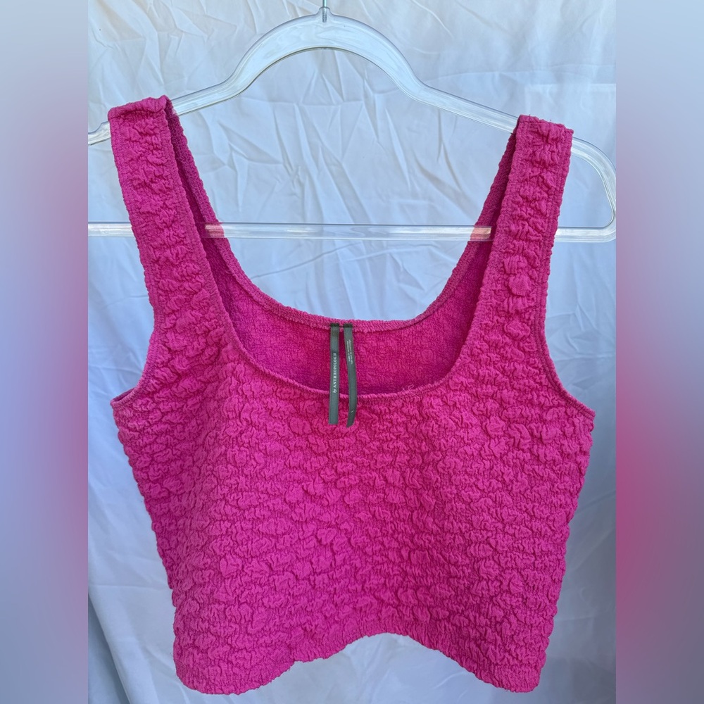 Anthropologie The Hannah Seamless Textured Tank in pink size L - Picture 1 of 9